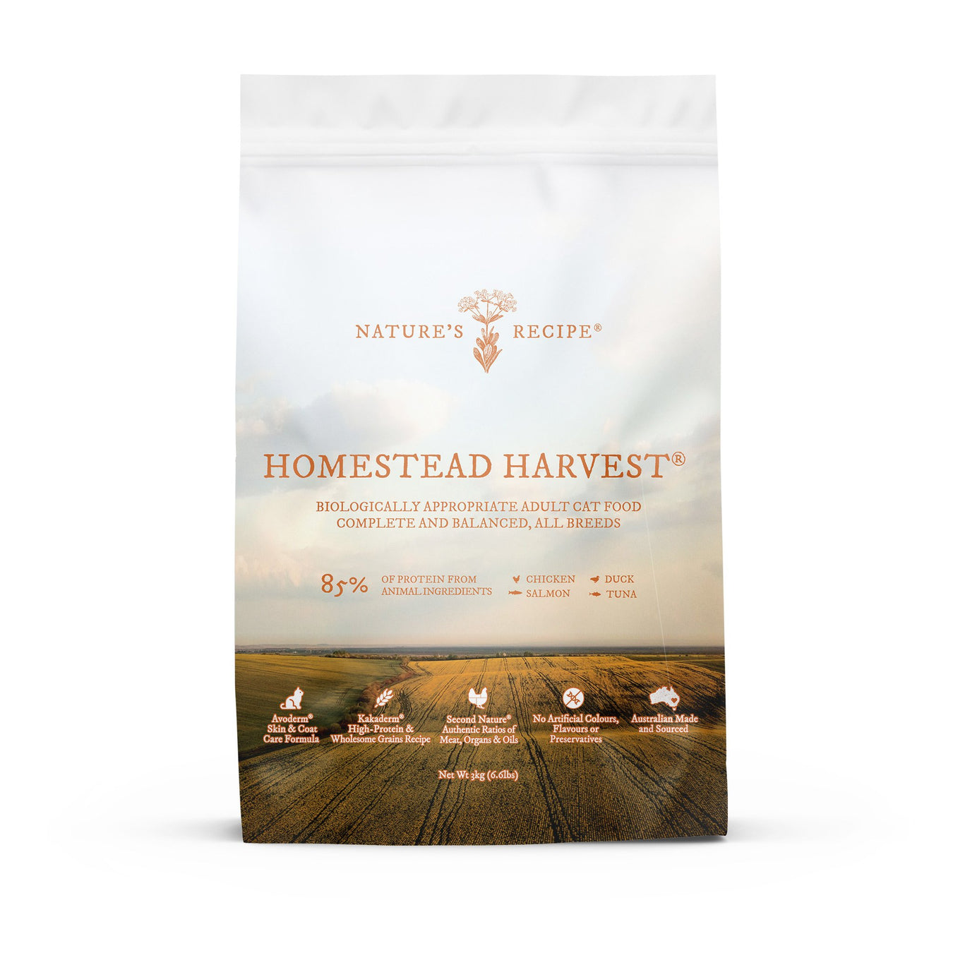 NATURE'S RECIPE Adult Homestead Harvest Dry Cat Food 3kg
