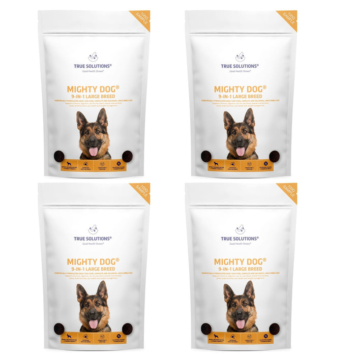 4 x 100g Grain Free Adult Mighty Dog 9-in-1 Large Breed Dry Dog Food Samples