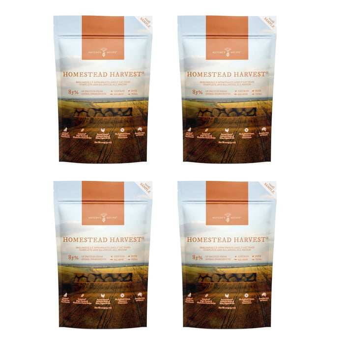 4 x 100g Nature's Recipe Homestead Harvest Cat Samples