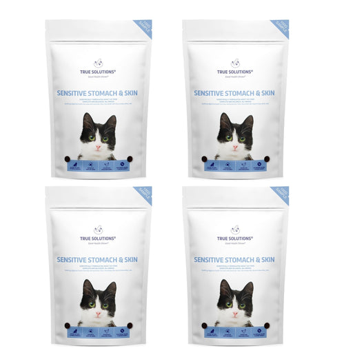 4 x 100g True Solutions Sensitive Stomach and Skin Cat Samples