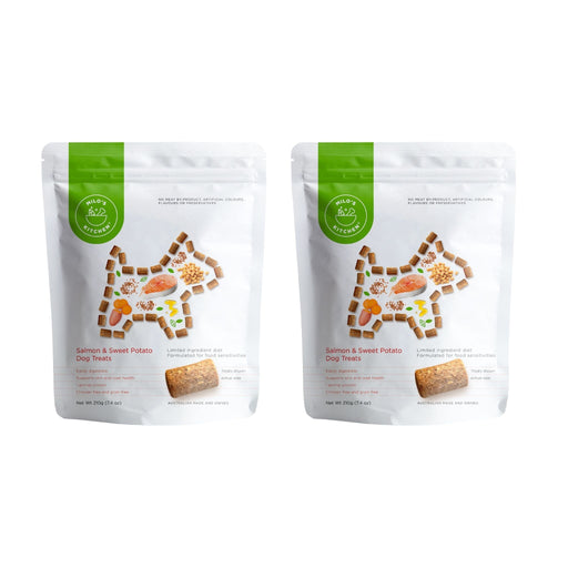 Bundle 2 x MILO'S KITCHEN Grain Free Single Protein Salmon Sweet Potato Dog Treats 210g