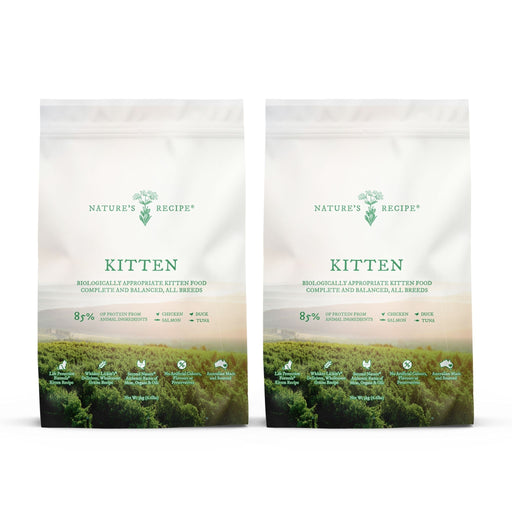 Bundle 2 x NATURE'S RECIPE Kitten Dry Cat Food 3kg