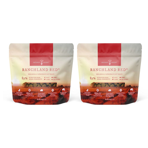 Bundle 2 x NATURE'S RECIPE Ranchland Red Grain Free Cat Treats 100g