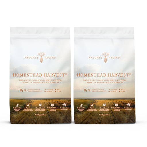 Bundle 2 x NATURE'S RECIPE Adult Homestead Harvest Dry Dog Food