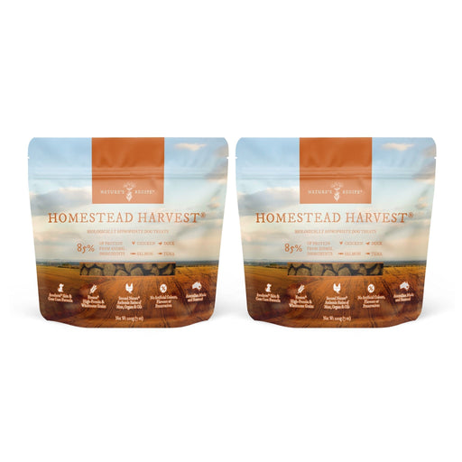 Bundle 2 x NATURE'S RECIPE Homestead Harvest Dog Treats 200g