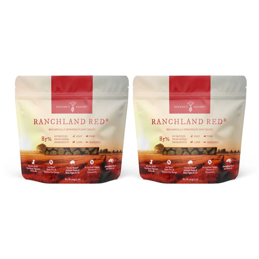 Bundle 2 x NATURE'S RECIPE Ranchland Red Grain Free Dog Treats 200g